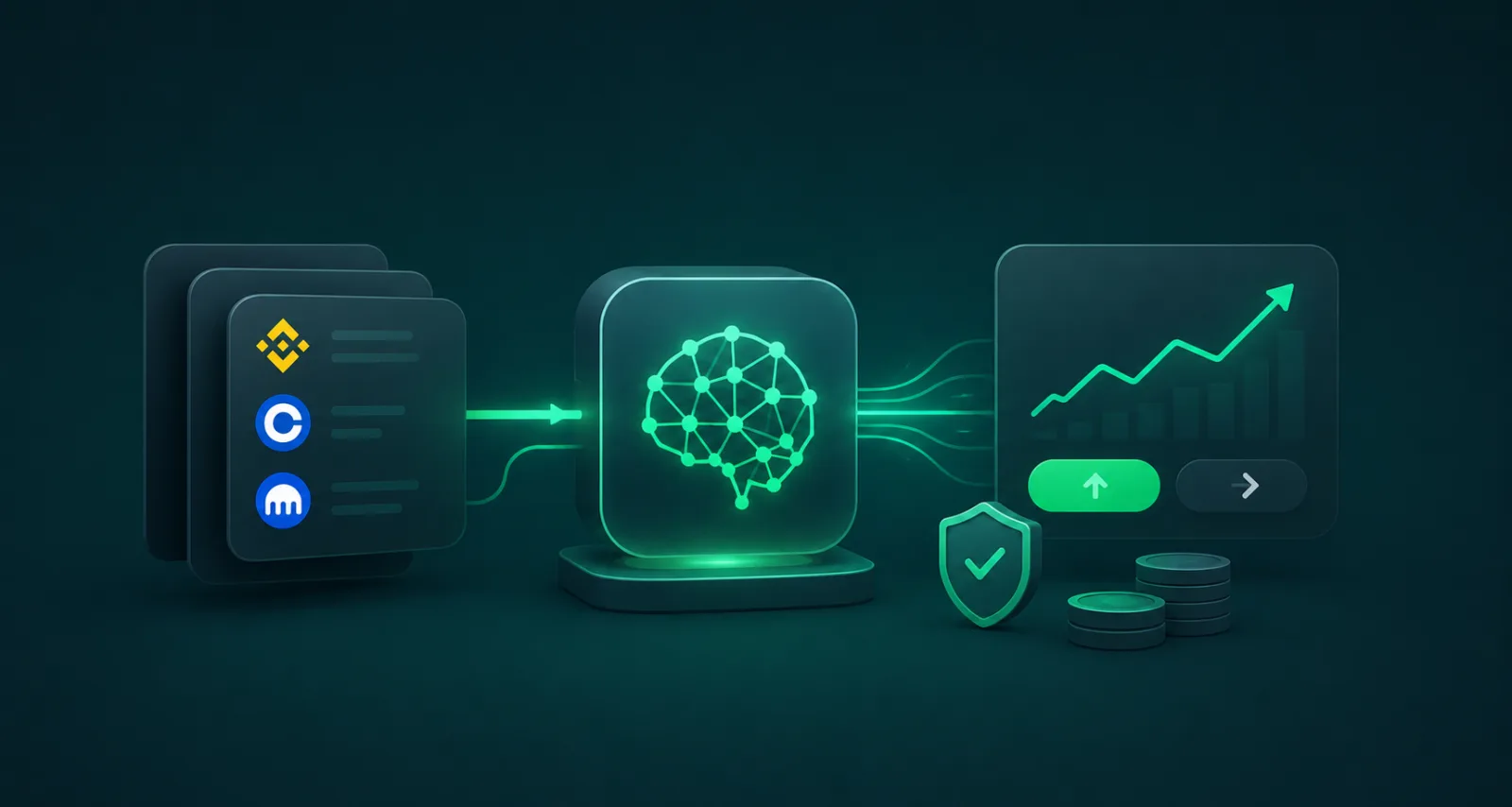Algorithmic trading engine processing market data and producing risk-managed signal inputs